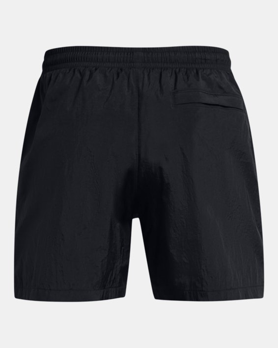 Men's UA Crinkle Woven Volley Shorts in Black image number 5